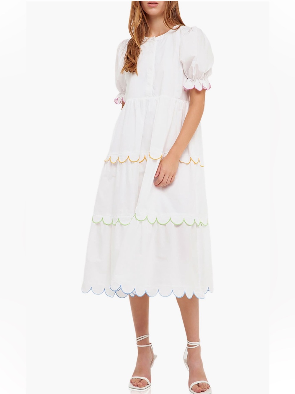 English Factory Cotton Midi Dress